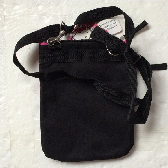 Hello Kitty Womens Crossbody Bag Black Pink Dots 2013 Sanrio NWT - Picture 4 of 8